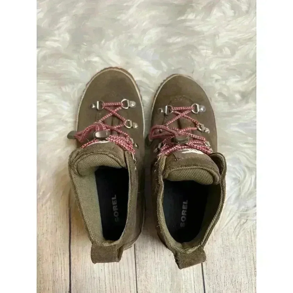 Sorel Out N About Conquest Boots Waterproof Rubber Soles Toggle Lace Size Kids 3 - Picture 6 of 8